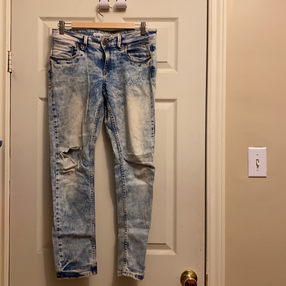 TopShop acid wash skinny jeans